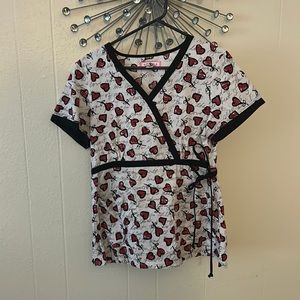 Koi heart scrub top